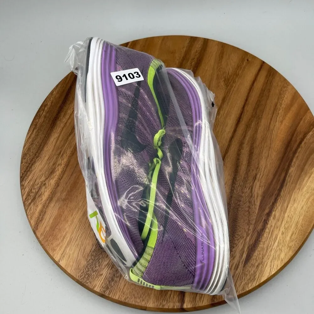 Nike Flyknit One Lunarlon Shoes Mens Size 11 Purple Running Comfort Walking Gym
